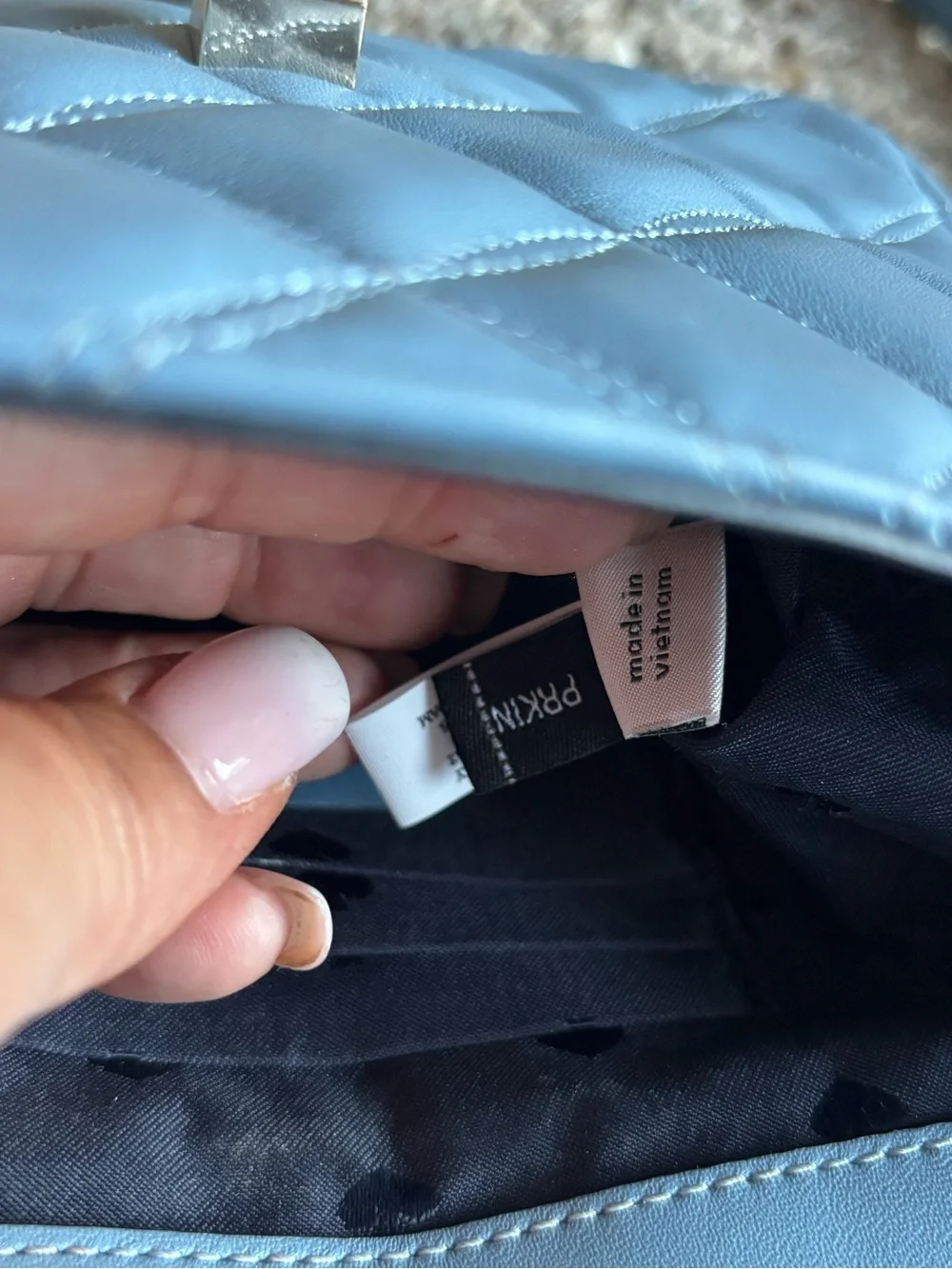 Kate Spade Quilted Light Blue Crossbody Shoulder Bag